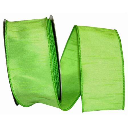 Reliant Ribbon 20.5 in. 20 Yards Dupioni Supreme Wired Edge Ribbon, Lime 92975W-204-40H